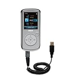 IMAGE OF Coiled USB Cable for the RCA M4104 M4108 Digital Music Player with Power Hot Sync and Charge capabilities - uses Gomadic TipExchange Technology
