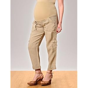 Buy A Pea in the Pod Collection: Joie Secret Fit Belly(tm) Linen Cargo Pockets Maternity Crop... by Joie