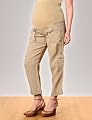 A Pea in the Pod Collection: Joie Secret Fit Belly(tm) Linen Cargo Pockets Maternity Crop Pants