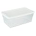 Sterilite 16428012 Storage Box, White Lid with See-Through Base, 12-Pack, 6-Quart