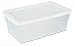 Sterilite 16428012 Storage Box, White Lid with See-Through Base, 12-Pack, 6-Quart