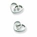 Sterling Silver White Ice .04ct Diamond Heart Earrings