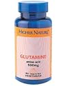 Glutamine 90 capsules Higher Nature Nutritional Supplements