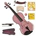 Merano MV300PK 1/2 Size Pink Violin with Case and Bow+Extra Set of Strings, Extra Bridge, Rosin, Pitch Pipe, Shoulder Rest