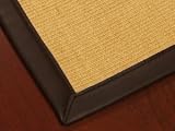 Mayfair Sisal Rug 6x9   Chocolate, Non Slip Natural Latex Backing