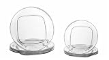 CreativeWare Polycarbonate Set Lunch and Dinnerware Plates (4 Each)