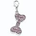 Pink Austrian Crystal Bone Dog Collar Charm