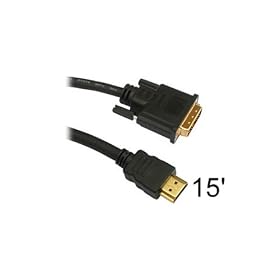 DVI to HDMI Cable 15ft Male-Male by Abacus24-7