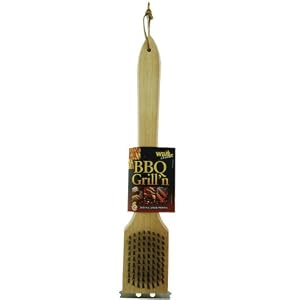 BBQ Grill Scraper and Brush with Stainless Steel Bristles, 18-inch by 