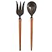 African Ebony Blackwood Salad Server Set Hand Carved