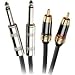 Phono Cables - PYLE PPDRCA3 3 Feet Dual RCA to Dual 1/4-Inch Audio Cable