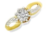 Image of 9ct Gold Single Stone Diamond Ring