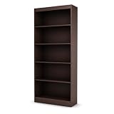 South Shore Axess Collection 5-Shelf Bookcase, Black