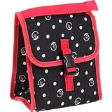 Volcom Pink and Black Logo Print Lunch Sack