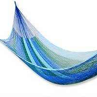 Nylon hammock, 'Sea Breeze' (large)