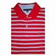 Men's Tommy Hilfiger Polo Shirt Size Large - XXL Short Sleeved Red, Blue & White Striped