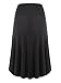 KIRA Womens Fold Over Waist Knee Length A-Line Flared Midi Skirt