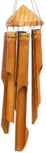 Hawaii Wind Chime Bamboo Chinaman's Hat 20 in.