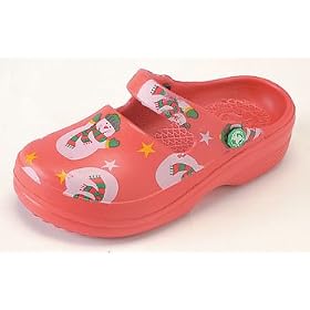 Buy Whimsical Funky Feet Red with Snowmen and Stars by Funky Feet