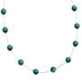 Sterling Liquid Silver Blue Turquoise Necklace, 17"