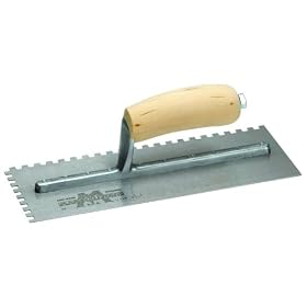 MARSHALLTOWN The Premier Line 703S Notched Trowel SQ with Curved Wood Handle