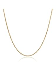 Jewelry: 18k Yellow Gold Diamond-Cut Wheat Chain Necklace, 18" - IMD Trading Company, Inc.