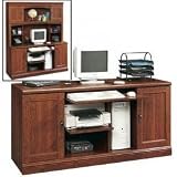 Sauder Computer Credenza ( Planked Cherry) (29h x 59.5w x 20.75d)