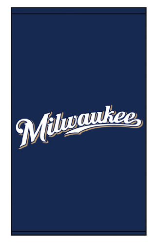 Roller Shades MLB Milwaukee Brewers Jersey Logo - Blue Background 0565_0007