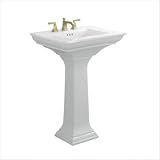 Bundle-89 Memoirs Pedestal Bathroom Sink with Stately Design (2 Pieces) Finish: Sandbar, Faucet Drillings: 8 Centers