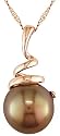 14K Pink Gold 8-8.5mm Cultured Freshwater Chocolate Pearl Pendant