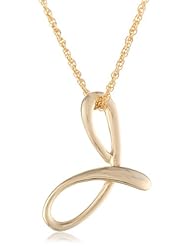 Sterling Silver Cursive Script Initial Pendant Necklace, 18"