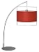 Passion Arc Chrome and Red Contemporary Desk Lamp