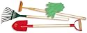 Children's Kid-Sized Garden Tool Set incl. Spade, Leaf Rake, Hoe and a Pair of Gloves.