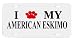 American Eskimo Paw Love Dog Vanity Auto License Plate