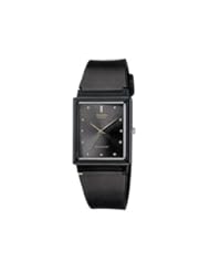 Casio Mens Casual Sports Analog Watch with Stylish Gold Tone Hands and Dot Markers, with 38mm Stainless Steel Case, with Mineral Crystal Face, Water Resistant, Black Resin Band