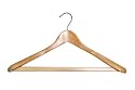 Shaped Wooden Suit Hanger with Non-slip Bar