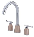 Danze Sonora Double-Handle Kitchen Faucet Chrome with Satin Nickel Accents, #D414554CSN
