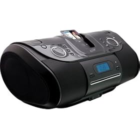 Click here to buy iLive Boombox Portable Music System with CD Player and iPod Dock (Black) by GPX.