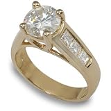 8.0mm Round Moissanite Engagement Ring