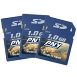 PNY - Flash memory card - 1 GB - SD (pack of 3 )