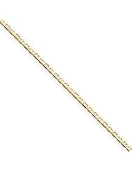 3.2 mm Solid 14K Yellow Gold High Polish Classic Mariner Link Chain Necklace - 30" inches