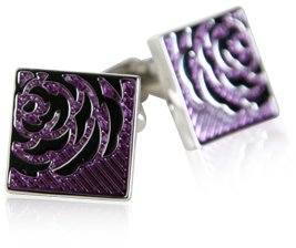 Lavendar Rose Cufflinks with Gift Box