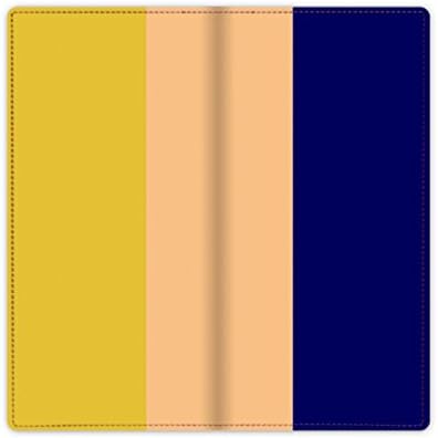 Navy Stripe Pattern (Yellow,Nude,Azure Blue)Pattern Genuine Leather Women/Girl Debit Cards Wallet Purse