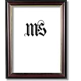 5x7 / 5'' x 7'' Frame for Picture or Photo, Solid Wood, Mahogany & Gold, style #607