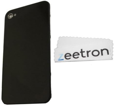 Zeetron Back Door Assembly Replacement for iPhone 4 (Verizon/Sprint ONLY) - Black + Tools + Screen Protector + Cloth