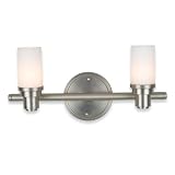Royce Two-Light Vanity Brushed Steel with Opal Etched Globes # RV2164/2BS
