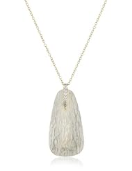 Shaesby "Flamenco" 14k Yellow Gold and Silver Leaf Necklace