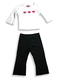 Rubbies - Girls 2-Piece Pant Set, White, Black