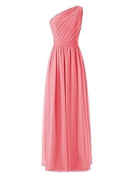 Cocktail Chiffon One Shoulder Evening Dress/Bridesmaid Dress/Wedding Party Dress 