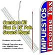 Impuestos/Income Tax Feather Banner Flag Kit (Flag, Pole, and Ground Mount)